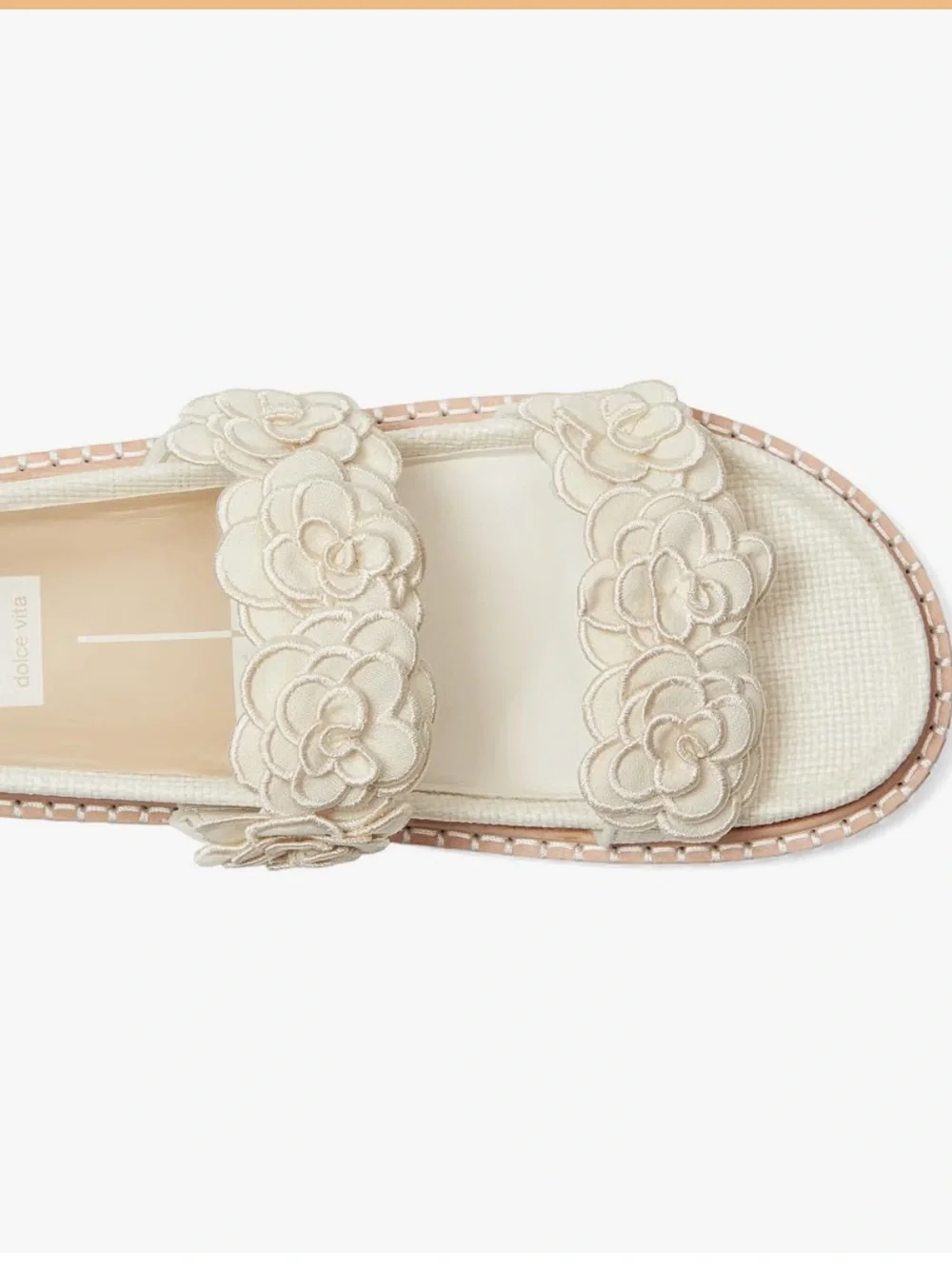 Dolce Vita Sherpa White Raffia Sandal